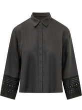 PUROTATTO - Collared Shirt with Long Sleeves - Black - LIDIASHOPPING® - Official Website