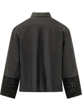 PUROTATTO - Collared Shirt with Long Sleeves - Black - LIDIASHOPPING® - Official Website