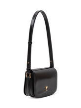AMI ALEXANDRE MATTIUSSI - Shoulder Bag with Flap and Heart Logo Paris Paris - Black - LIDIASHOPPING® - Official Website