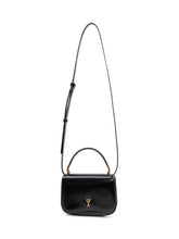 AMI ALEXANDRE MATTIUSSI - Borsa a Mano con Patta e Logo a Cuore Top Handle Paris - Nero - LIDIASHOPPING® - Official Website