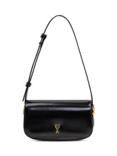 AMI ALEXANDRE MATTIUSSI - Borsa a Spalla con Patta e Logo a Cuore Shoulder Paris - Nero | Lidia Shopping ® | Official Website