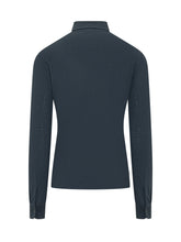 ZANONE - Long-Sleeve Polo Shirt with Collar and Buttons - Blue - LIDIASHOPPING® - Official Website