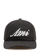 AMI ALEXANDRE MATTIUSSI - Cappello con Visiera e Logo Ricamato - Nero | Lidia Shopping ® | Official Website