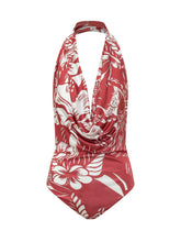 DSQUARED2 - Halter Neck Bodysuit with Floral Print Dancing Flowers - Red - LIDIASHOPPING® - Official Website