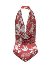 DSQUARED2 - Halter Neck Bodysuit with Floral Print Dancing Flowers - Red - LIDIASHOPPING® - Official Website