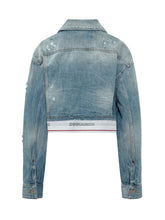 DSQUARED2 - Cropped Denim Jacket with Pockets and Buttons - Blue - LIDIASHOPPING® - Official Website