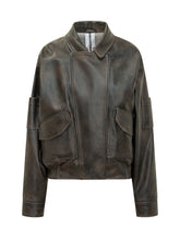 SWORD - Bomber in Pelle - Marrone | Lidia Shopping | Official Website