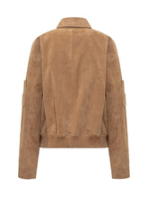 SWORD - Bomber Jacket in Goat Suede - Brown - LIDIASHOPPING® - Official Website