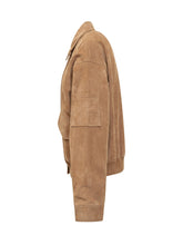 SWORD - Bomber Jacket in Goat Suede - Brown - LIDIASHOPPING® - Official Website