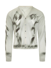 VERSACE - Printed Button Cardigan - Grey - LIDIASHOPPING® - Official Website