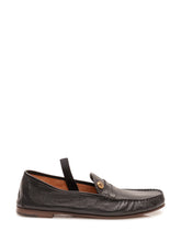 VERSACE - Loafer with Strap and Button Detail - Black - LIDIASHOPPING® - Official Website