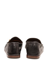 VERSACE - Loafer with Strap and Button Detail - Black - LIDIASHOPPING® - Official Website