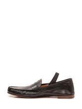 VERSACE - Loafer with Strap and Button Detail - Black - LIDIASHOPPING® - Official Website