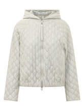 DUNO - Giacca Trapuntata con Cappuccio - Grigio - LIDIASHOPPING® - Official Website