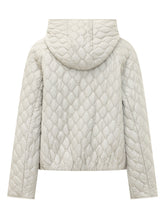 DUNO - Giacca Trapuntata con Cappuccio - Grigio - LIDIASHOPPING® - Official Website