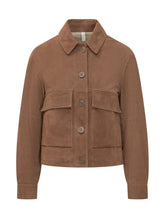 DUNO - Short Jacket with Patch Pockets and Buttons - Brown - LIDIASHOPPING® - Official Website