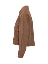 DUNO - Short Jacket with Patch Pockets and Buttons - Brown - LIDIASHOPPING® - Official Website