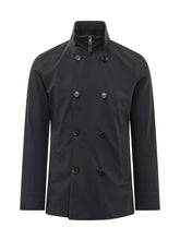 DUNO - Giacca Doppiopetto con Collo Alto - Blu - LIDIASHOPPING® - Official Website