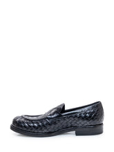 DUCANERO - Woven Leather Loafers with Strap - Black - LIDIASHOPPING® - Official Website