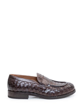 DUCANERO - Woven Leather Loafers with Strap - Brown - LIDIASHOPPING® - Official Website