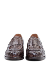 DUCANERO - Woven Leather Loafers with Strap - Brown - LIDIASHOPPING® - Official Website