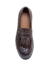DUCANERO - Woven Leather Loafers with Strap - Brown - LIDIASHOPPING® - Official Website