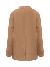 GIOCASTA - Blazer with Lapel and Button - Brown - LIDIASHOPPING® - Official Website