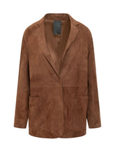 GIOCASTA - Blazer with Lapel and Button - Brown - LIDIASHOPPING® - Official Website