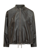 GIOCASTA - Bomber con Zip e Coulisse - Nero - LIDIASHOPPING® - Official Website