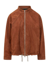 GIOCASTA - Bomber Jacket with Zip and Drawstring - Brown - LIDIASHOPPING® - Official Website
