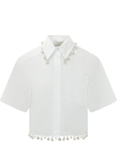 SPORTMAX - Camicia con Colletto Decorato - Bianco | Lidia Shopping | Official Website