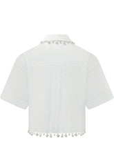 SPORTMAX - Camicia con Colletto Decorato - Bianco | Lidia Shopping | Official Website