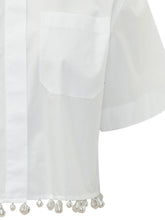 SPORTMAX - Camicia con Colletto Decorato - Bianco | Lidia Shopping | Official Website