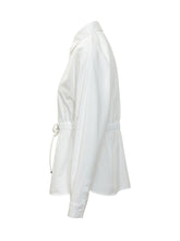 MAX MARA - Shirt with Waist Drawstring - White - LIDIASHOPPING® - Official Website