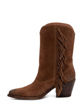 DUCANERO - Stivale con Frange Laterali e Tacco Alto - Marrone - LIDIASHOPPING® - Official Website