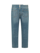 AMISH - Jeans Jeremiah a Cinque Tasche Straight Leg - Blu - LIDIASHOPPING® - Official Website