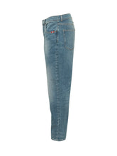 AMISH - Jeans Jeremiah a Cinque Tasche Straight Leg - Blu - LIDIASHOPPING® - Official Website