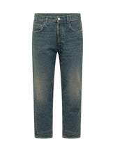 AMISH - Jeans Jeremiah a Cinque Tasche Straight Leg - Blu - LIDIASHOPPING® - Official Website
