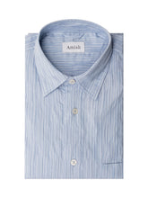 AMISH - Shirt with Collar and Vertical Stripes - Blue - LIDIASHOPPING® - Official Website