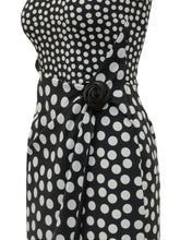 CHIARA BONI - Dress with Round Neck Draped Waist and Polka Dot Pattern - Black - LIDIASHOPPING® - Official Website
