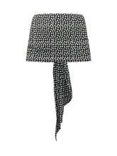 CHIARA BONI - Stola in Jersey Stampa Pois / con Nodo Frontale - Nero - LIDIASHOPPING® - Official Website