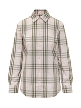 BURBERRY - Camicia Emma con Colletto e Bottoni e Motivo Check - Rosa - LIDIASHOPPING® - Official Website