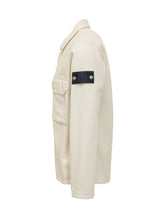 STONE ISLAND - Camicia con Zip e Tasca Applicata - Beige | Lidia Shopping | Official Website