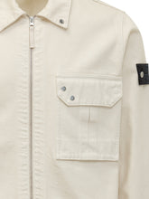 STONE ISLAND - Camicia con Zip e Tasca Applicata - Beige | Lidia Shopping | Official Website