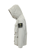 STONE ISLAND - Short Parka with Hood and Patch Pockets - Grey - LIDIASHOPPING® - Official Website