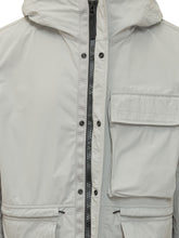 STONE ISLAND - Short Parka with Hood and Patch Pockets - Grey - LIDIASHOPPING® - Official Website