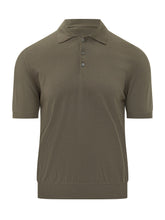 ALTEA - Knit Polo Shirt with Collar - Green - LIDIASHOPPING® - Official Website