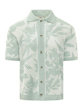 ALTEA - Camicia in Maglia Traforata con Motivo - Verde - LIDIASHOPPING® - Official Website