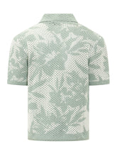 ALTEA - Camicia in Maglia Traforata con Motivo - Verde - LIDIASHOPPING® - Official Website