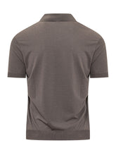 ALTEA - Open Collar Knit Polo - Brown - LIDIASHOPPING® - Official Website